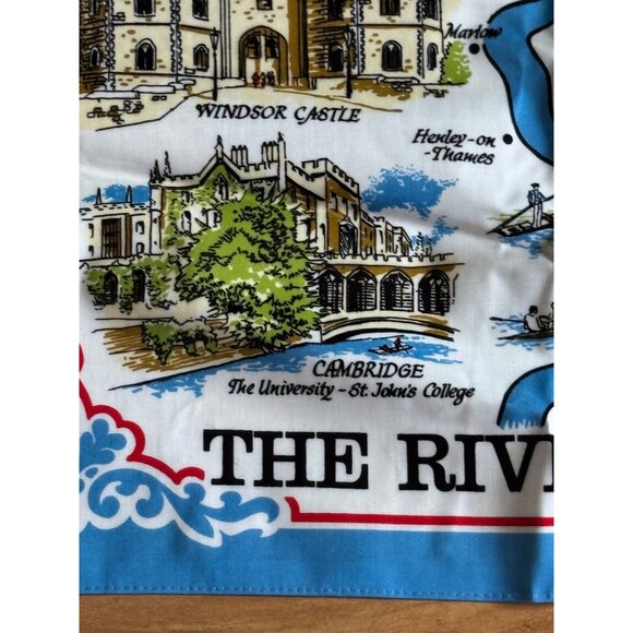 London River Thames Souvenir Apron With Iconic Landmarks Print & Adjustable Ties - Picture 5 of 9